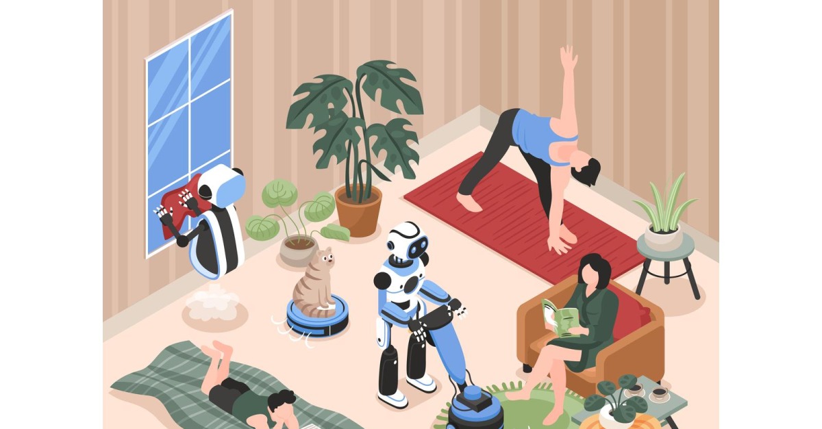 Isometric Robot Housework Illustration 210112153 Vector Illustration ...