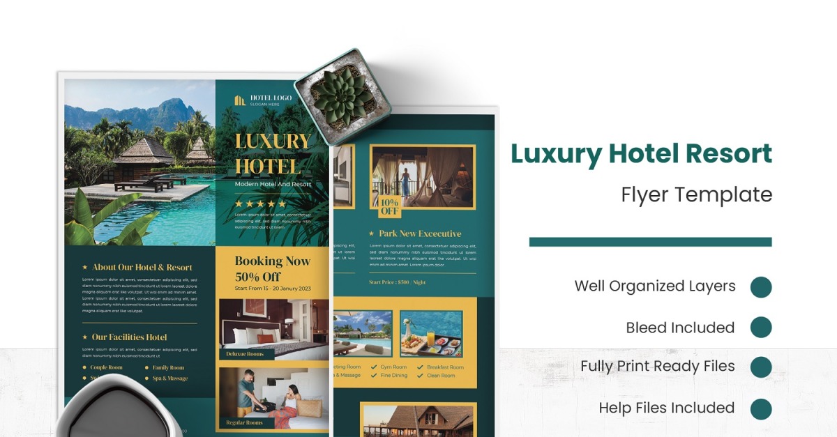 Luxury Hotel Resort Flyer #212330 - TemplateMonster