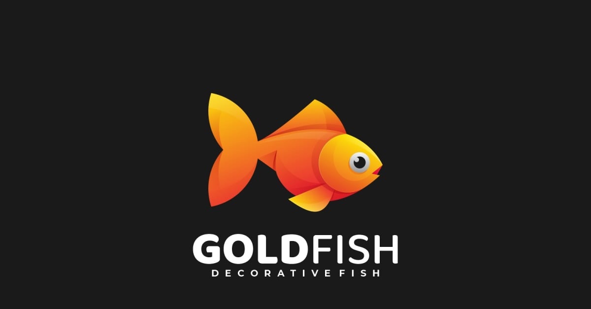 Gold Fish Gradient Logo Style #212456 - TemplateMonster