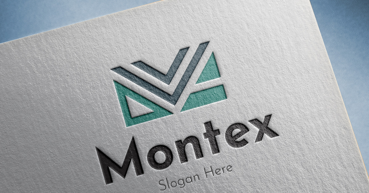 M Letter Montex Logo Design Template - TemplateMonster