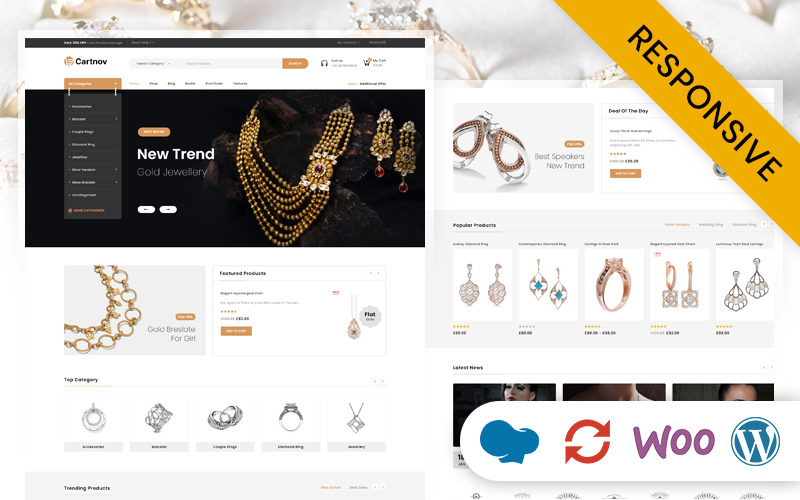 Cartnov Diamond Jewelry Store Woocommerce Theme
