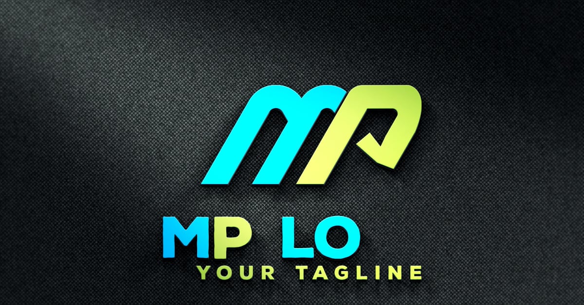 Mp Letter Logo Design Vector & Photo (Free Trial) | Bigstock