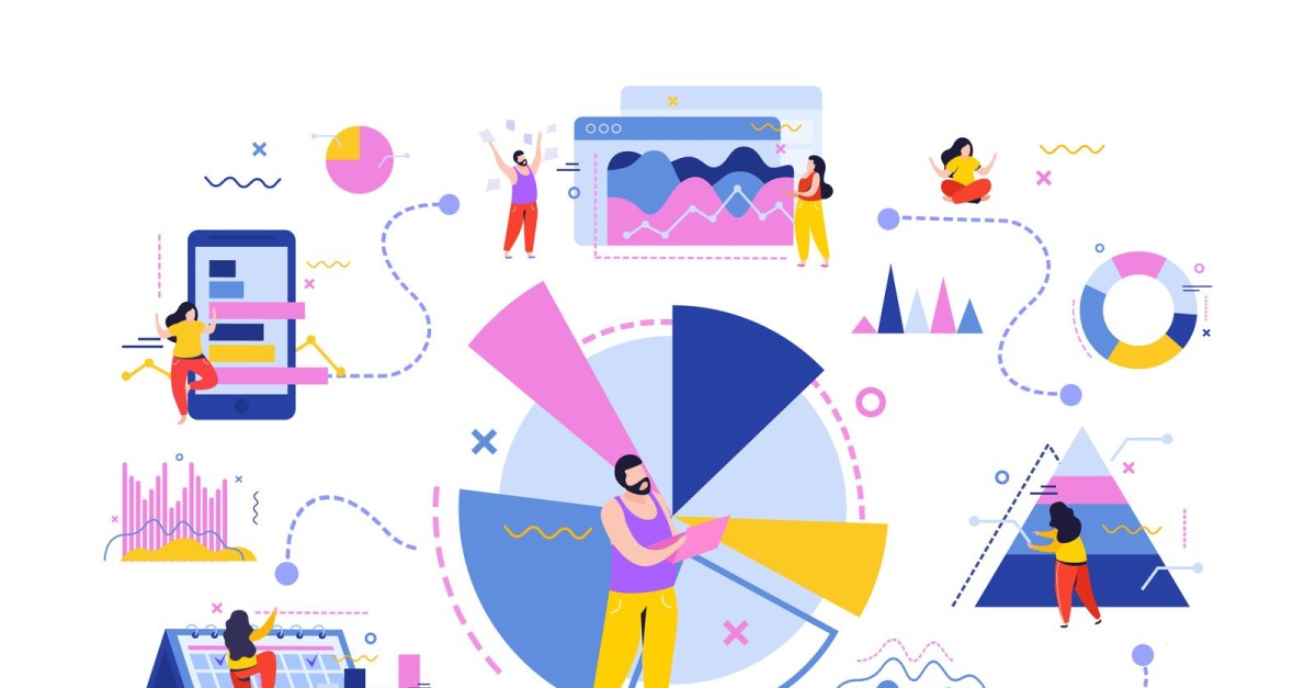 Data Analysis Flat Composition 201140230 Vector Illustration Concept