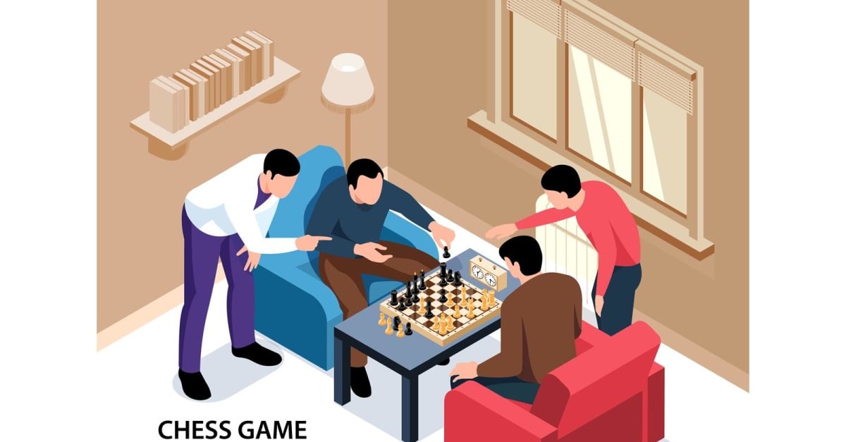 Quadro de xadrez, jogo de xadrez. Xadrez no tabuleiro de xadrez. Conceito  vencedor. Ilustração isométrica plana do vetor 3d imagem vetorial de Golden  Sikorka© 99508428