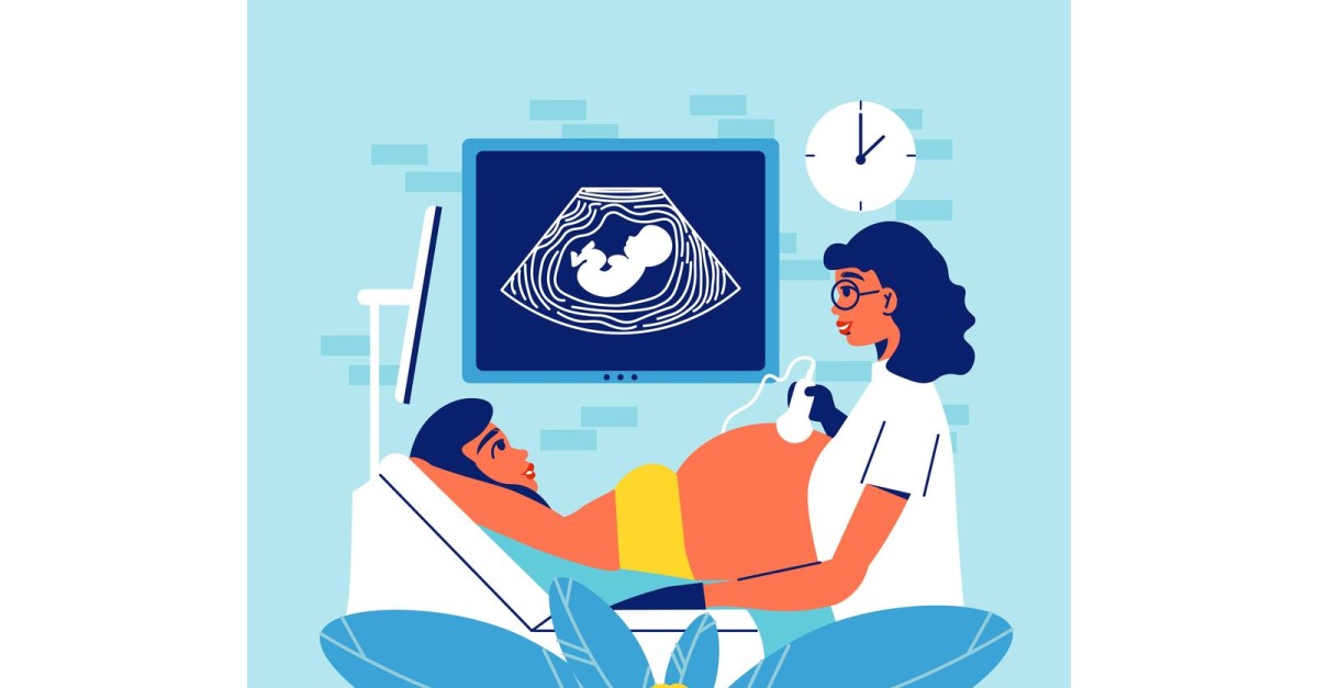 Concepto de ilustración de vector de ultrasonido de maternidad ...