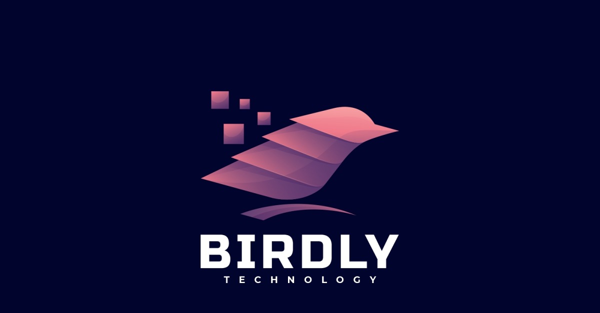 Bird Gradient Color Logo Style #215907 - TemplateMonster