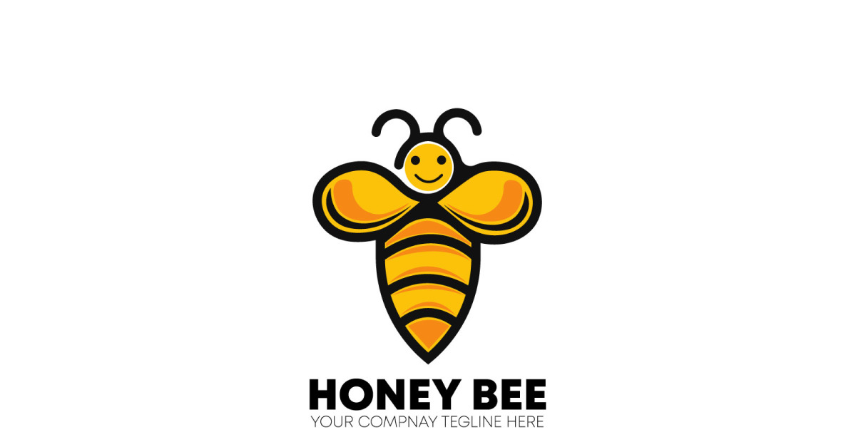 Modelo de design de logotipo Honey Bee - TemplateMonster