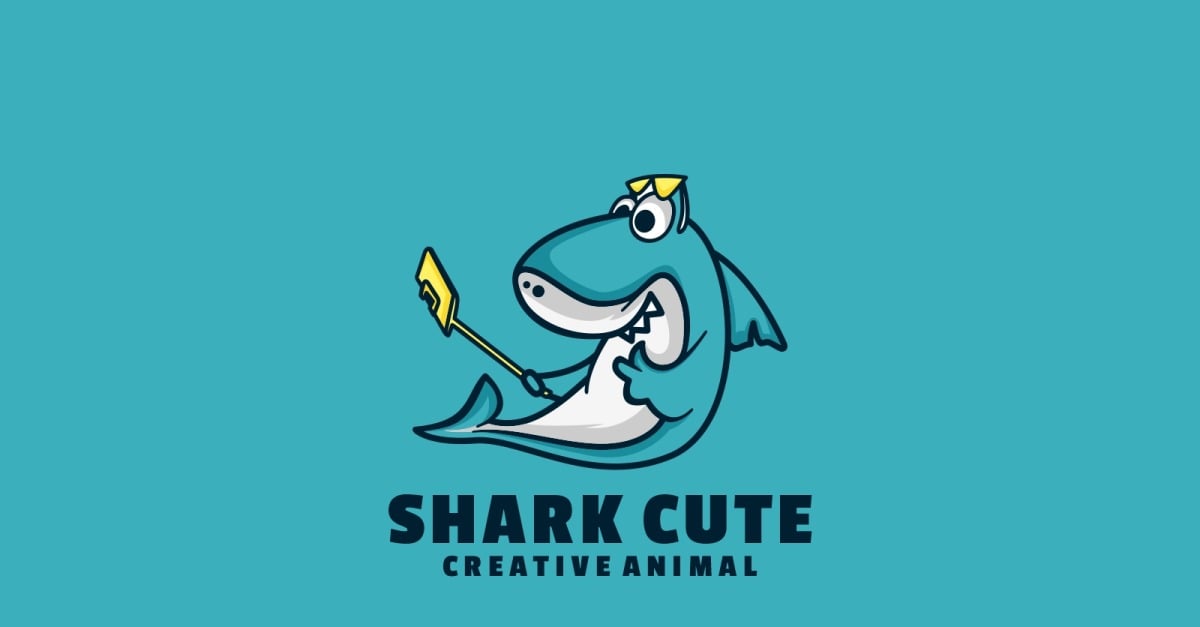 Shark Cute Cartoon Logo Style #216967 - TemplateMonster