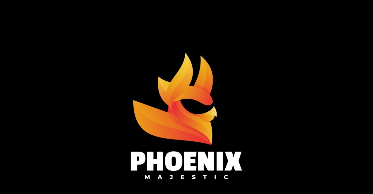 Abstract Phoenix Gradient Logo Style - TemplateMonster