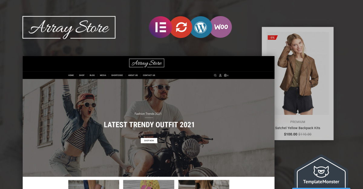 Array Store - 时尚 WooCommerce 主题 #217802 - TemplateMonster