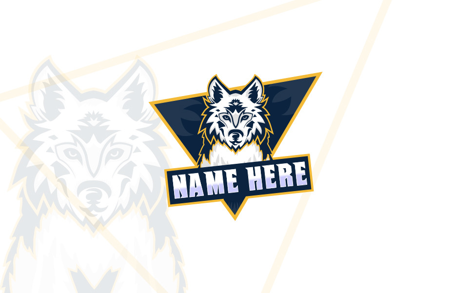 Wolf Yellow Mascot Logo Template #218412 - TemplateMonster