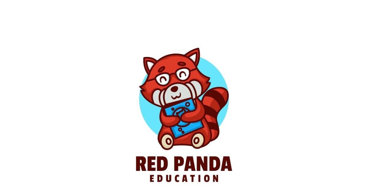 Red Panda Cartoon Logo Template #218774 - TemplateMonster