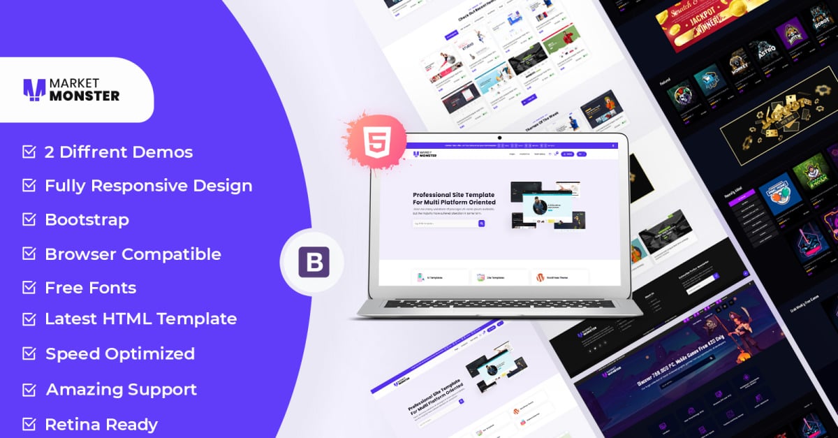 Market Monster - Responsive HTML Template
