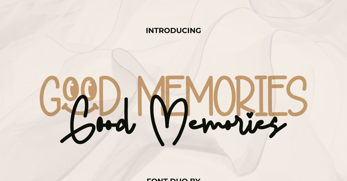 Good Memories Signature Script Font #219427 - TemplateMonster