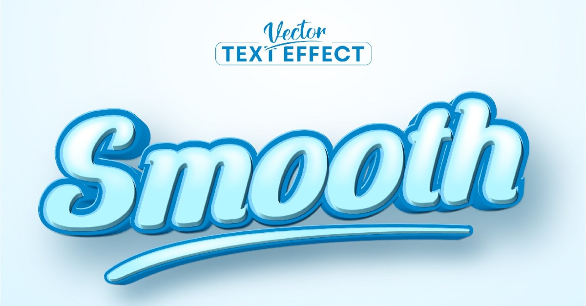 Smooth - Editable Text Effect, Cartoon Font Style, Graphics Illustration