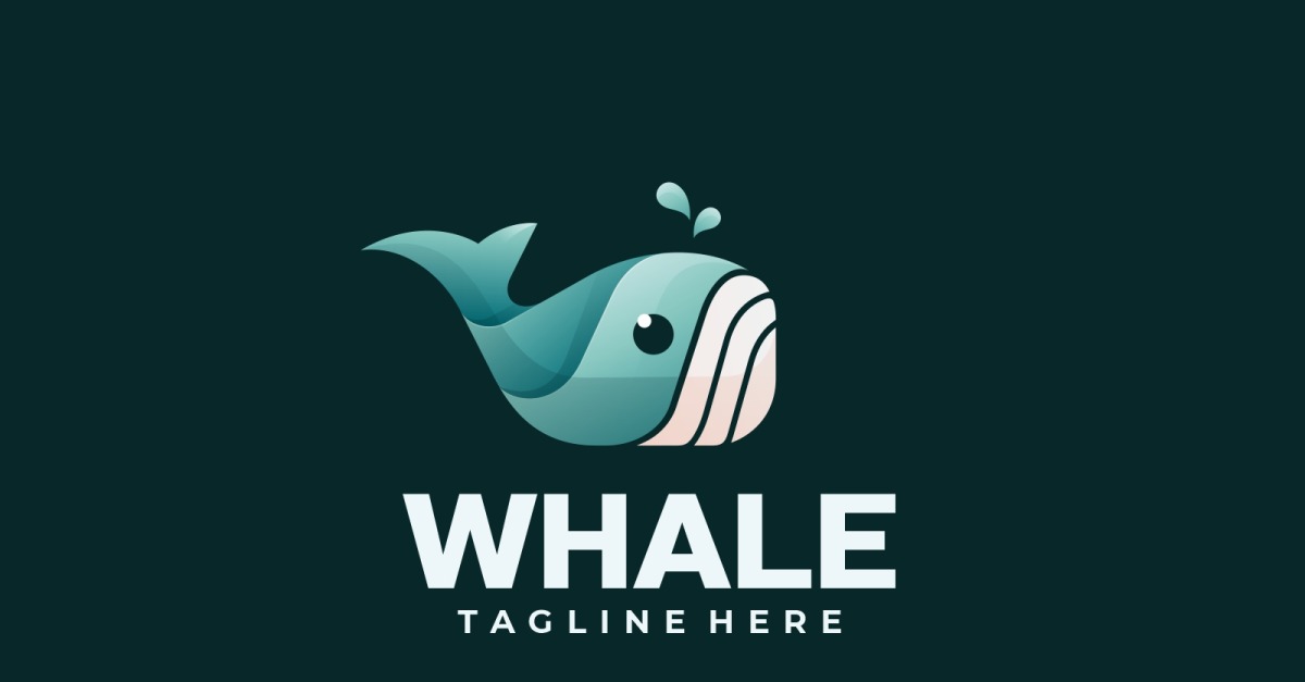 Whale Gradient Logo Template #220228 - TemplateMonster