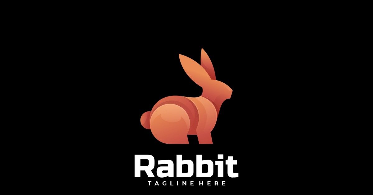 Vector Rabbit Gradient Logo Template - Templatemonster