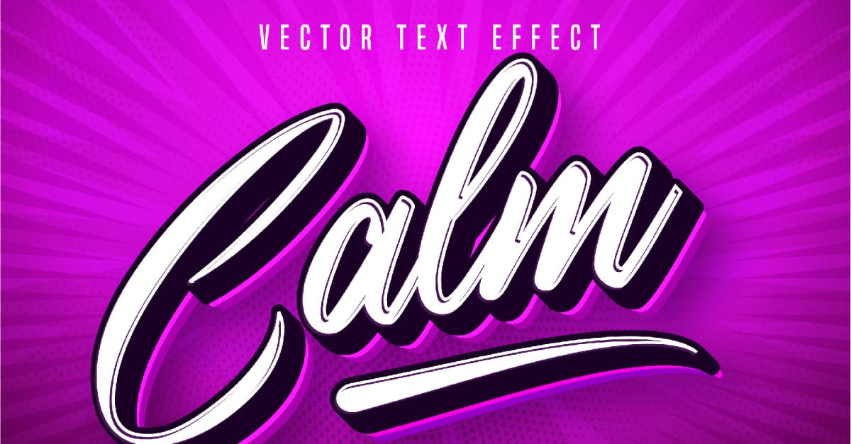 Calm - Editable Text Effect, Minimalistic And Calligraphic Text Style ...
