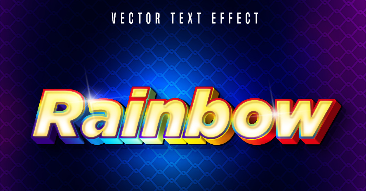 Rainbow - Editable Text Effect, Cartoon And Colorful Text Style ...