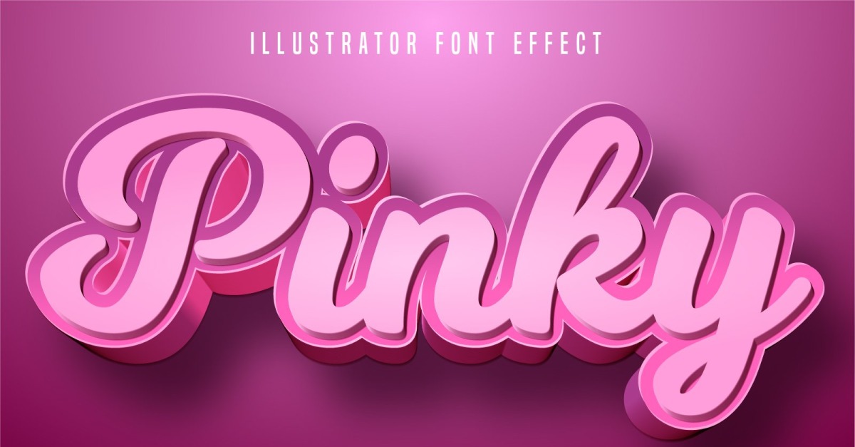 Pinky - Editable Text Effect, Comic And Cartoon Text Style, Graphics ...