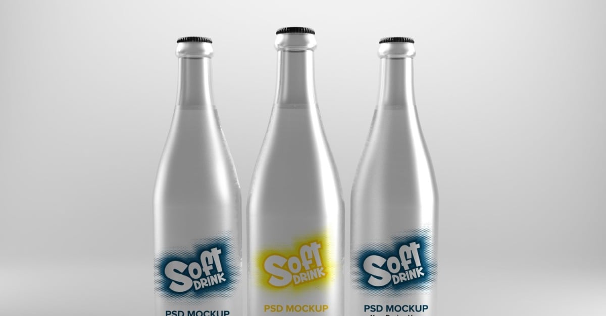 3d render of white bottles with black caps isolated on white background