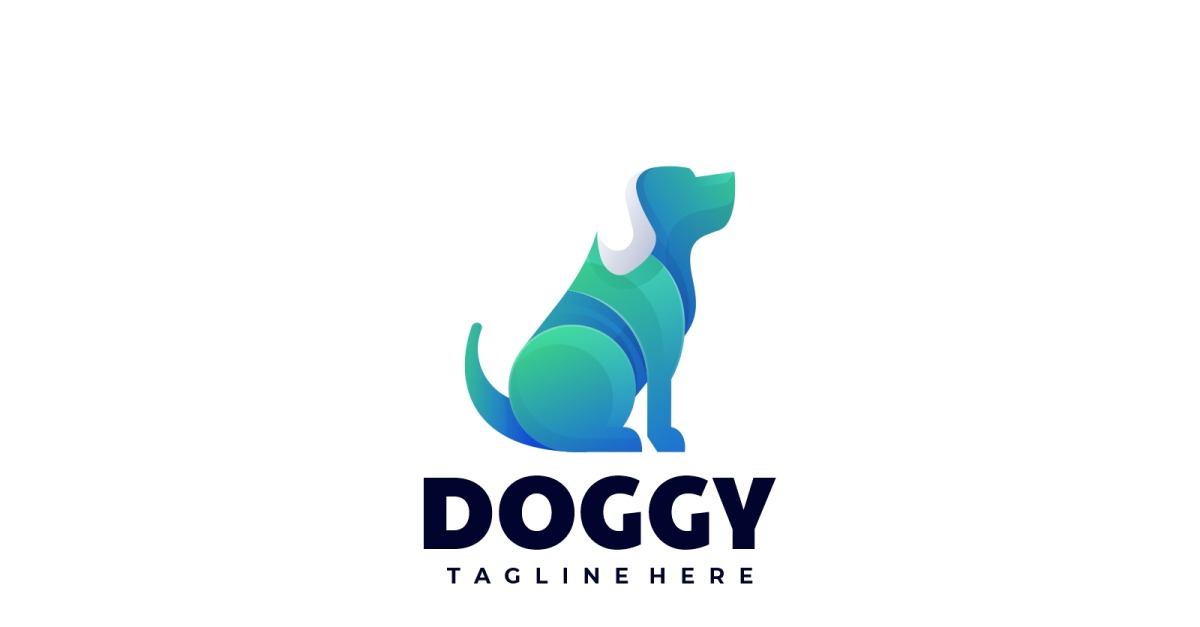 Doggy Gradient Logo Szablon #222680 - TemplateMonster