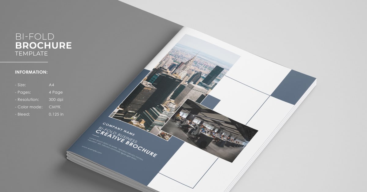 Business Bi-fold Brochure Corporate Identity Template