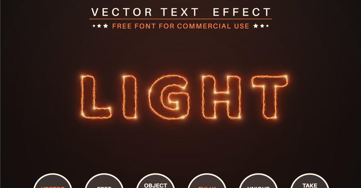 Lightning Editable Text Effect, Font Style