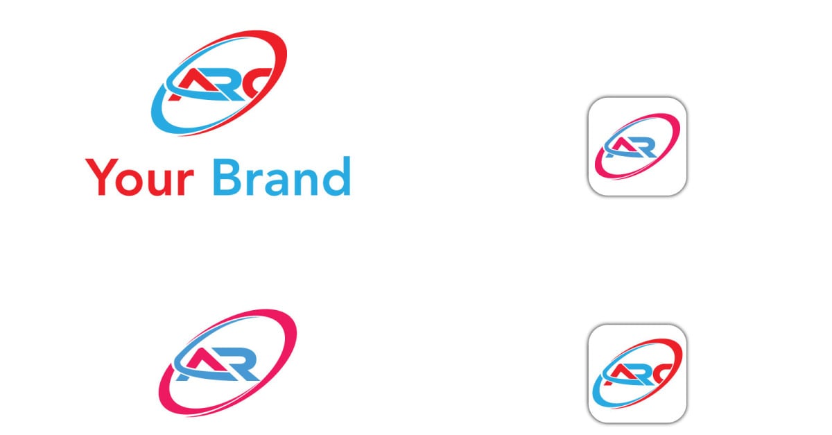 A R and A R C Business Logo Design Vector Template