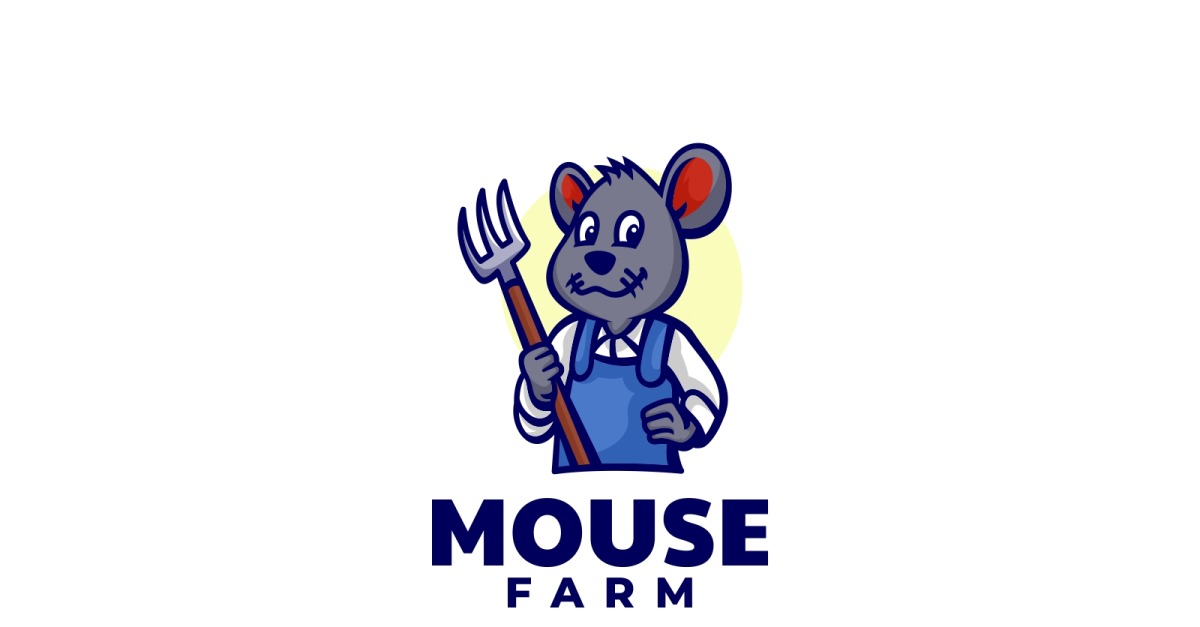 Mouse Farm Cartoon Logo Style #223353 - TemplateMonster