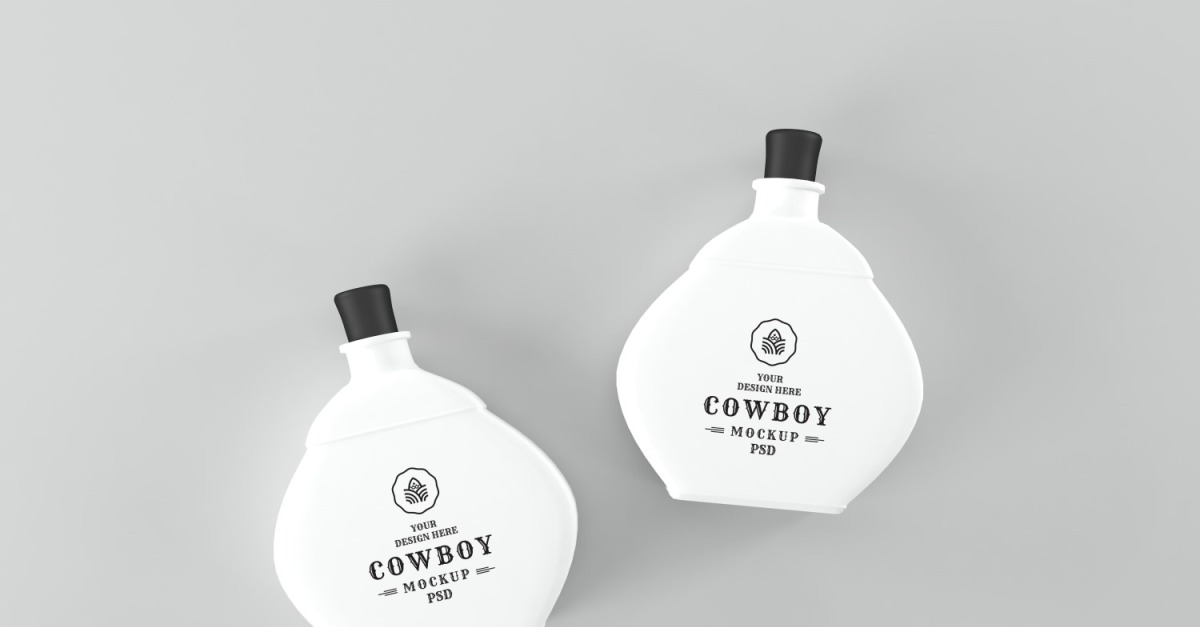 3d render of white bottles with black caps isolated on white background ...