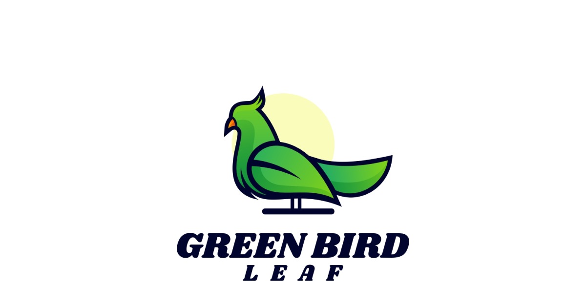 Green Bird Simple Mascot Logo Style