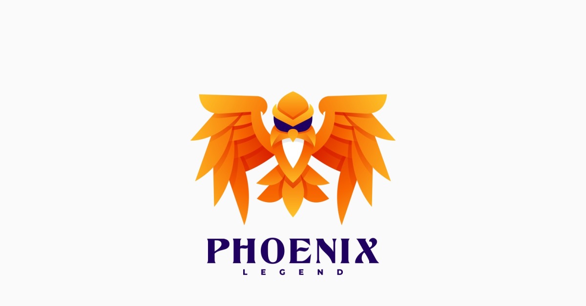 Phoenix Legend Gradient Logo #224320 - TemplateMonster