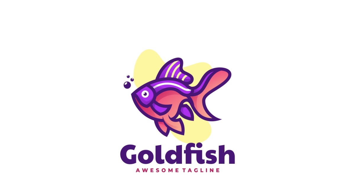 Goldfish Color Mascot Logo #224755 - TemplateMonster