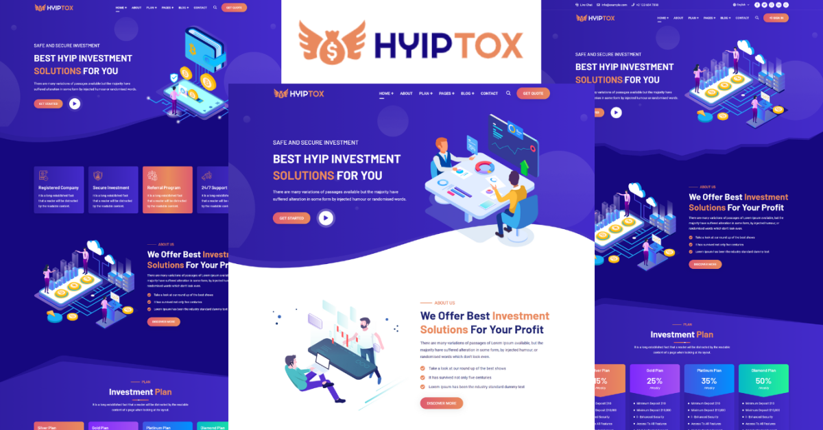 Hyiptox - Hyip Investment HTML5 Template