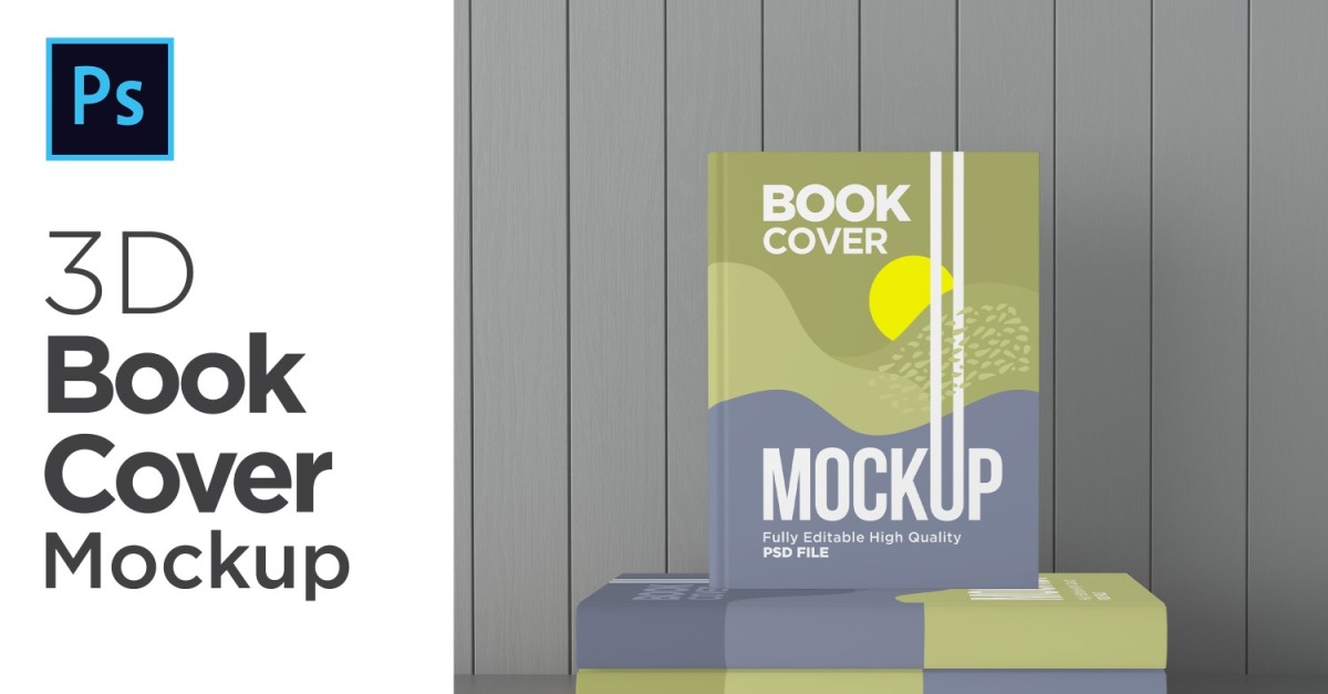 Rendering 3d Four Books Cover Mockup Rendering Illustration Template