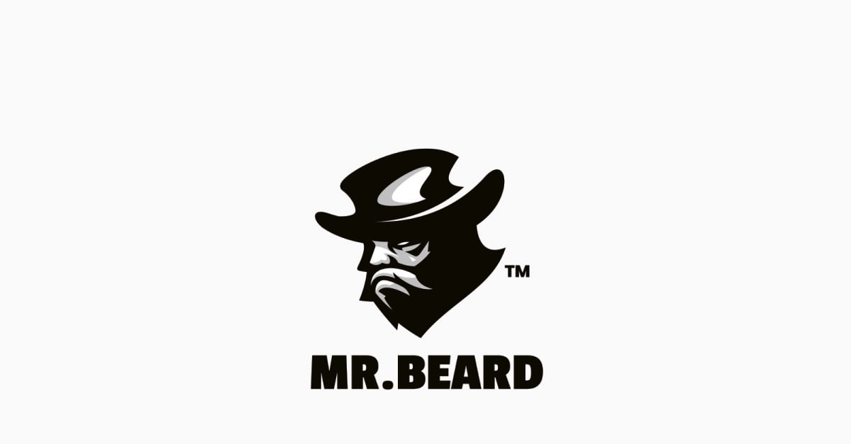 Mr. Beard Silhouette Logo #226589 - TemplateMonster