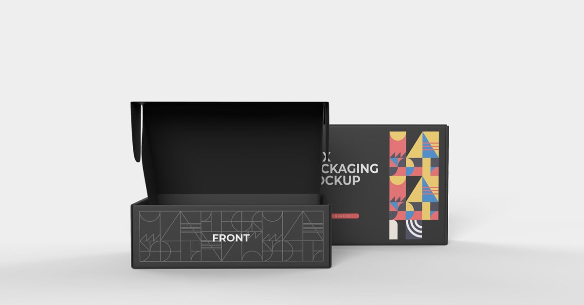 Box Packaging Mockup PSD Template Vol 14 - TemplateMonster