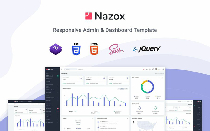 Nazox - Admin & Dashboard Template - TemplateMonster