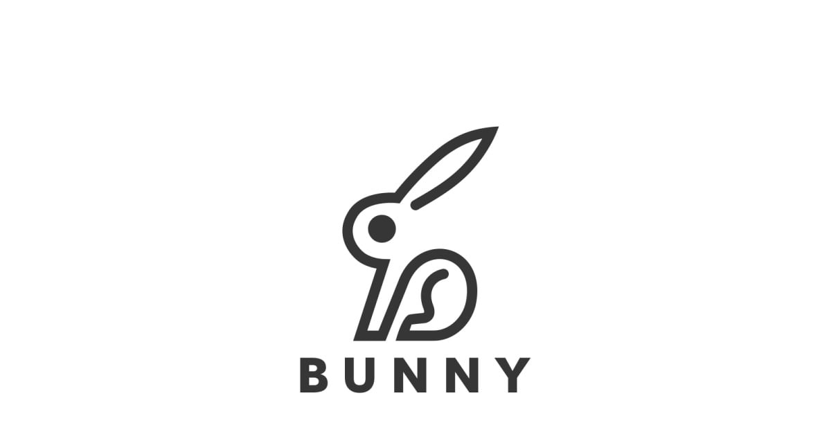 Cute Bunny Logo Rabbit Logo #227557 - TemplateMonster