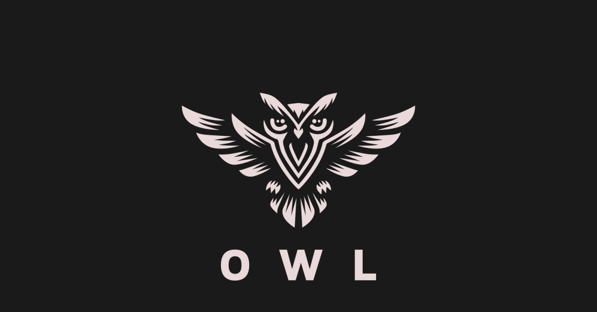 Elegant Flying Owl Logo Template #227619 - TemplateMonster