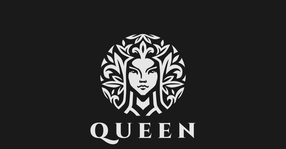 Modèle de logo de la reine de la nature TemplateMonster