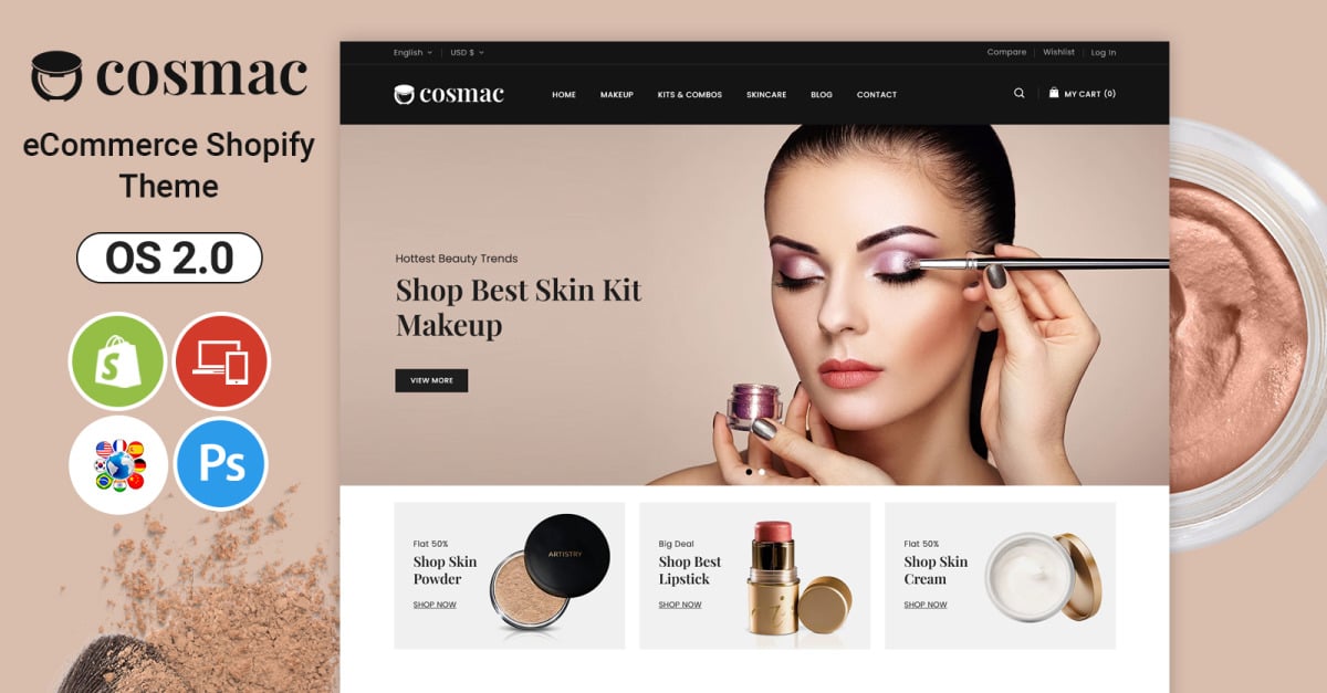 Cosmac - Cosmetics Makeup Shopify Theme