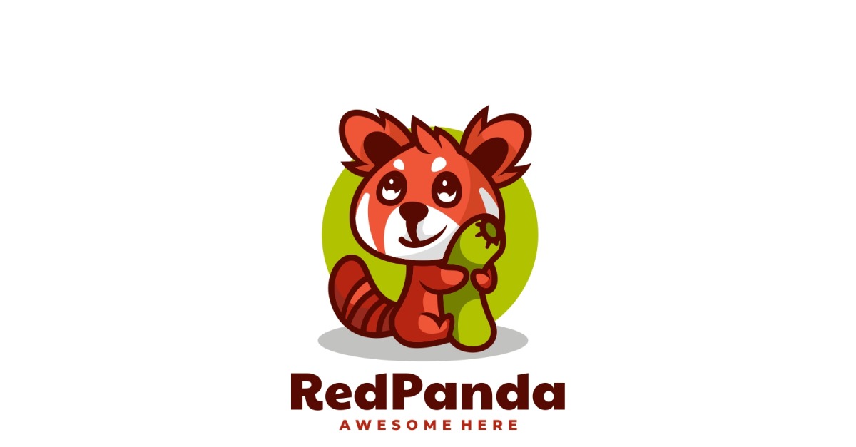 Red Panda Cartoon Logo Design #228778 - TemplateMonster