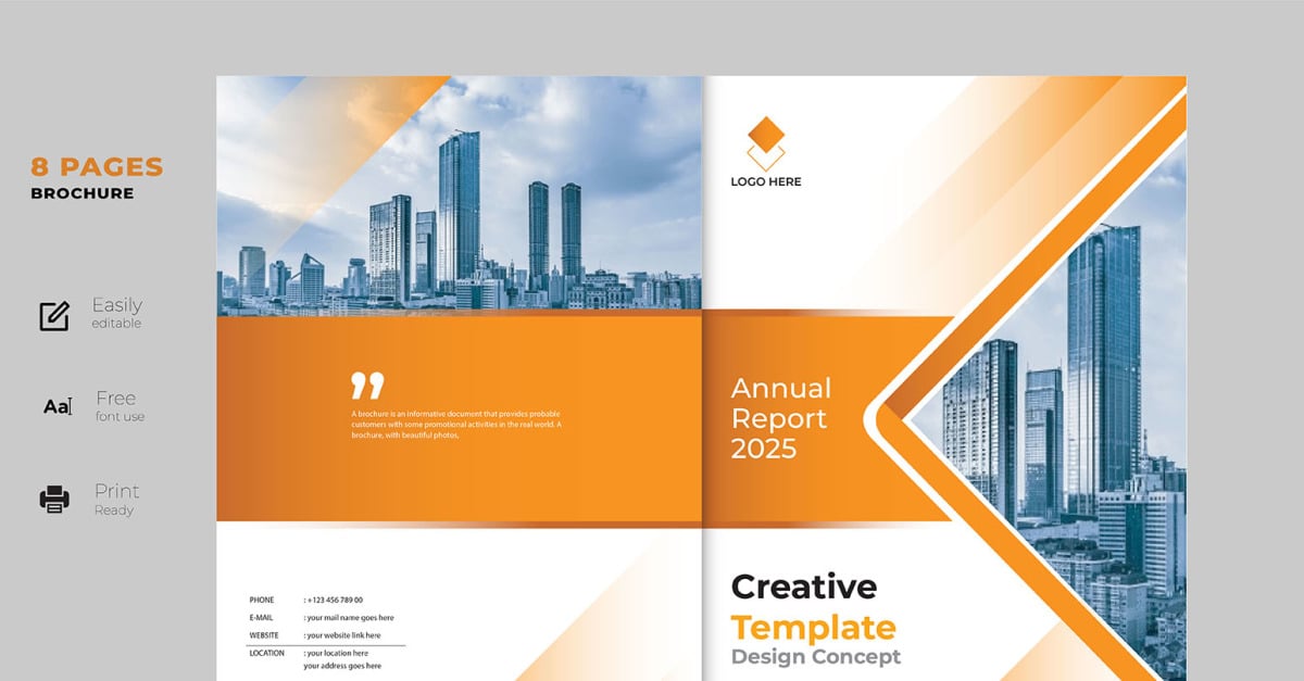 Corporate Annual Report Design Template - TemplateMonster