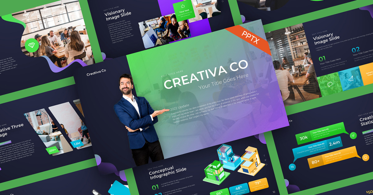 Creativa Mehrzweck-PowerPoint-Vorlage - TemplateMonster