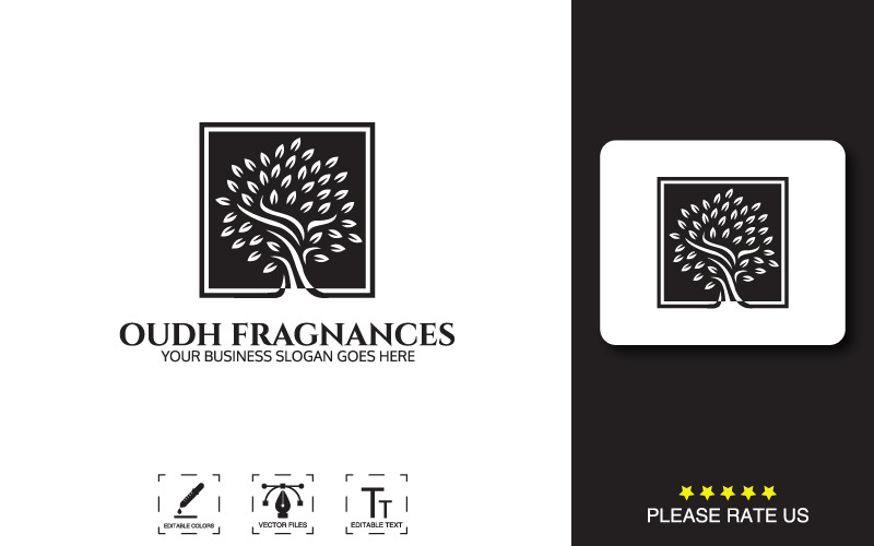 Oudh Fragrances Logo Template For Branding TemplateMonster