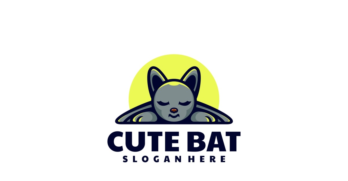 Cute Bat Simple Mascot Logo Style #230176 - TemplateMonster