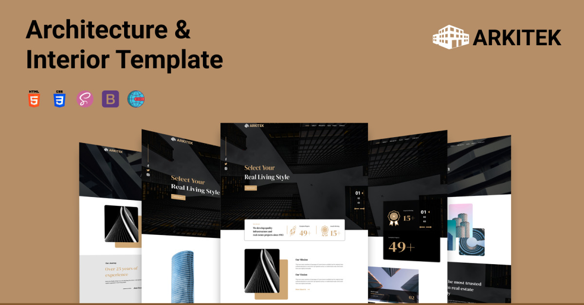 Arkitek - Modello HTML5 reattivo per architettura e interni