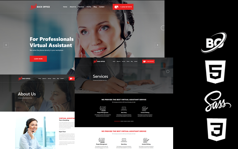 Back Office Html5 Css3 Theme Website Template